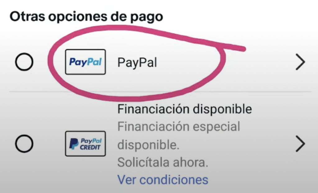 Pagar con Paypal