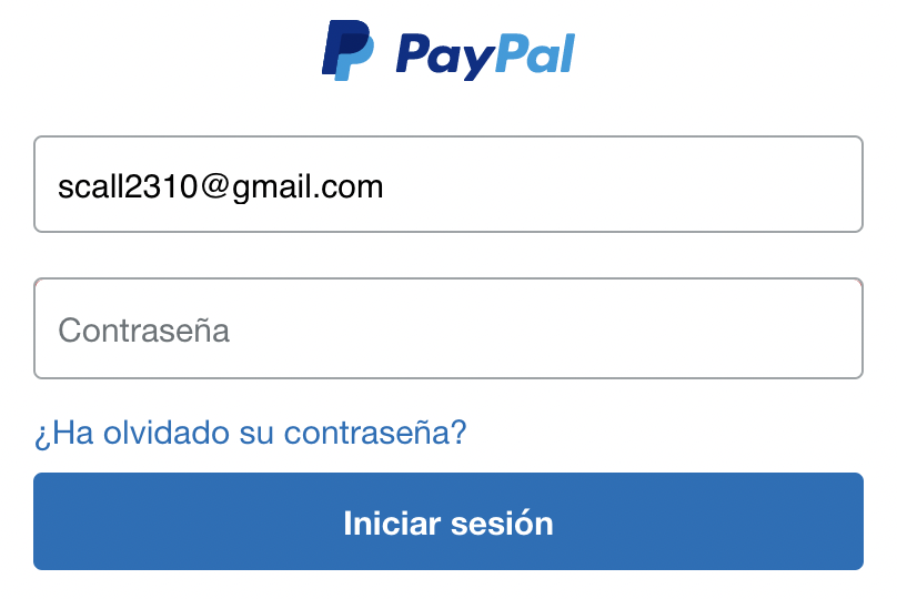 Contraseña Paypal